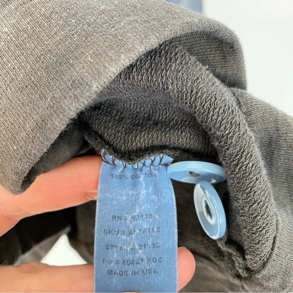 Handmade Stencil Tie Dye Jacket Womens Medium Tan Blue 3/4 Sleeve Cotton Knit - Picture 10 of 13